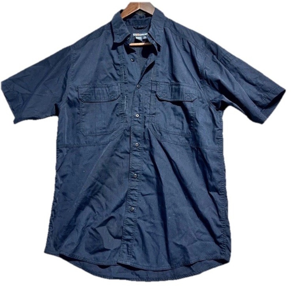 5.11 Tactical Taclite Pro Shirt Mens Size M‎ Charcoal Vented Button Up Military